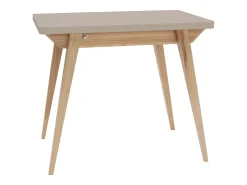 Mesa de comedor extensible 90 x 65 cm Envelope Marrón Beige