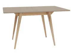 Mesa de comedor extensible 90 x 65 cm Envelope Marrón Beige