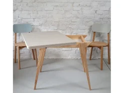 Mesa de comedor extensible 90 x 65 cm Envelope Marrón Beige