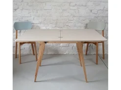 Mesa de comedor extensible 90 x 65 cm Envelope Marrón Beige