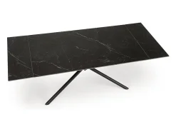 Mesa de comedor extensible Viktor de mármol negro 160 - 200 cm