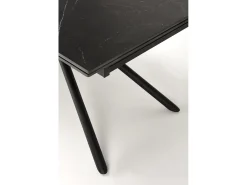 Mesa de comedor extensible Viktor de mármol negro 160 - 200 cm