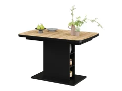 Mesa de comedor goldkraft roble/negro 120x80x3.6 fenaro