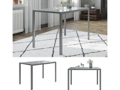 Mesa de comedor gris 120x70x75 grand