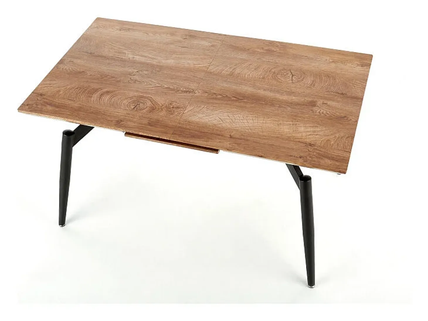 Mesa de comedor gris y roble con hoja extensible Soli