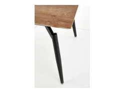 Mesa de comedor gris y roble con hoja extensible Soli