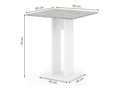 Mesa de comedor hormigón 65x65x78 repose