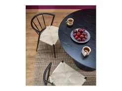 Mesa de comedor Laury 120cm redonda negra de diseño