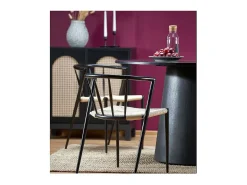 Mesa de comedor Laury 120cm redonda negra de diseño