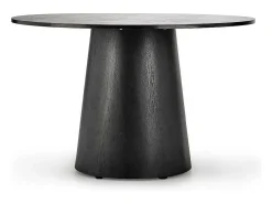 Mesa de comedor Laury 120cm redonda negra de diseño