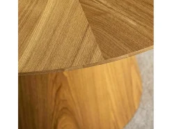 Mesa de comedor Lindsay redonda de roble de 120 cm