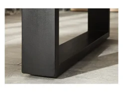 Mesa de comedor LODEN 200 cm – Tablero de madera maciza de mango y patas de metal negro