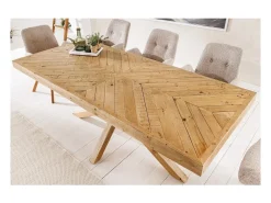 Mesa de comedor LOVARK – Rectangular 200 cm – Madera maciza de pino