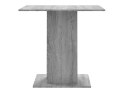 Mesa de comedor madera contrachapada gris Sonoma 80x80x75 cm