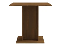 Mesa de comedor madera contrachapada roble marrón 80x80x75 cm