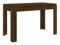 Mesa de comedor madera contrachapada roble marrón 120x60x76 cm