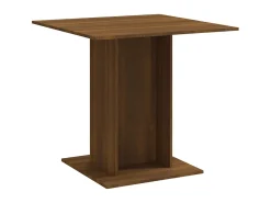 Mesa de comedor madera contrachapada roble marrón 80x80x75 cm ES134927