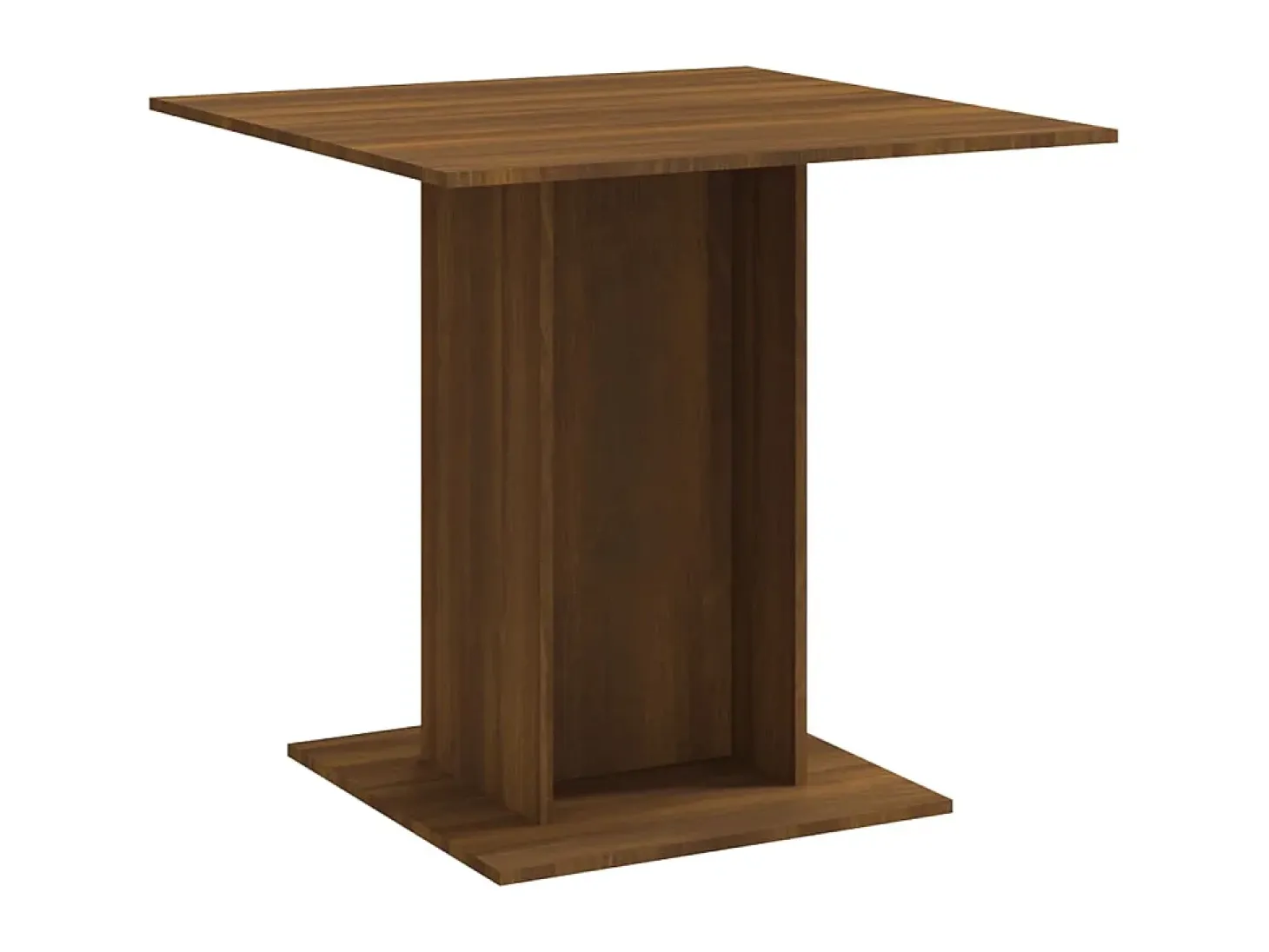 Mesa de comedor madera contrachapada roble marrón 80x80x75 cm ES134927