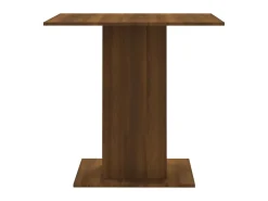 Mesa de comedor madera contrachapada roble marrón 80x80x75 cm ES134927