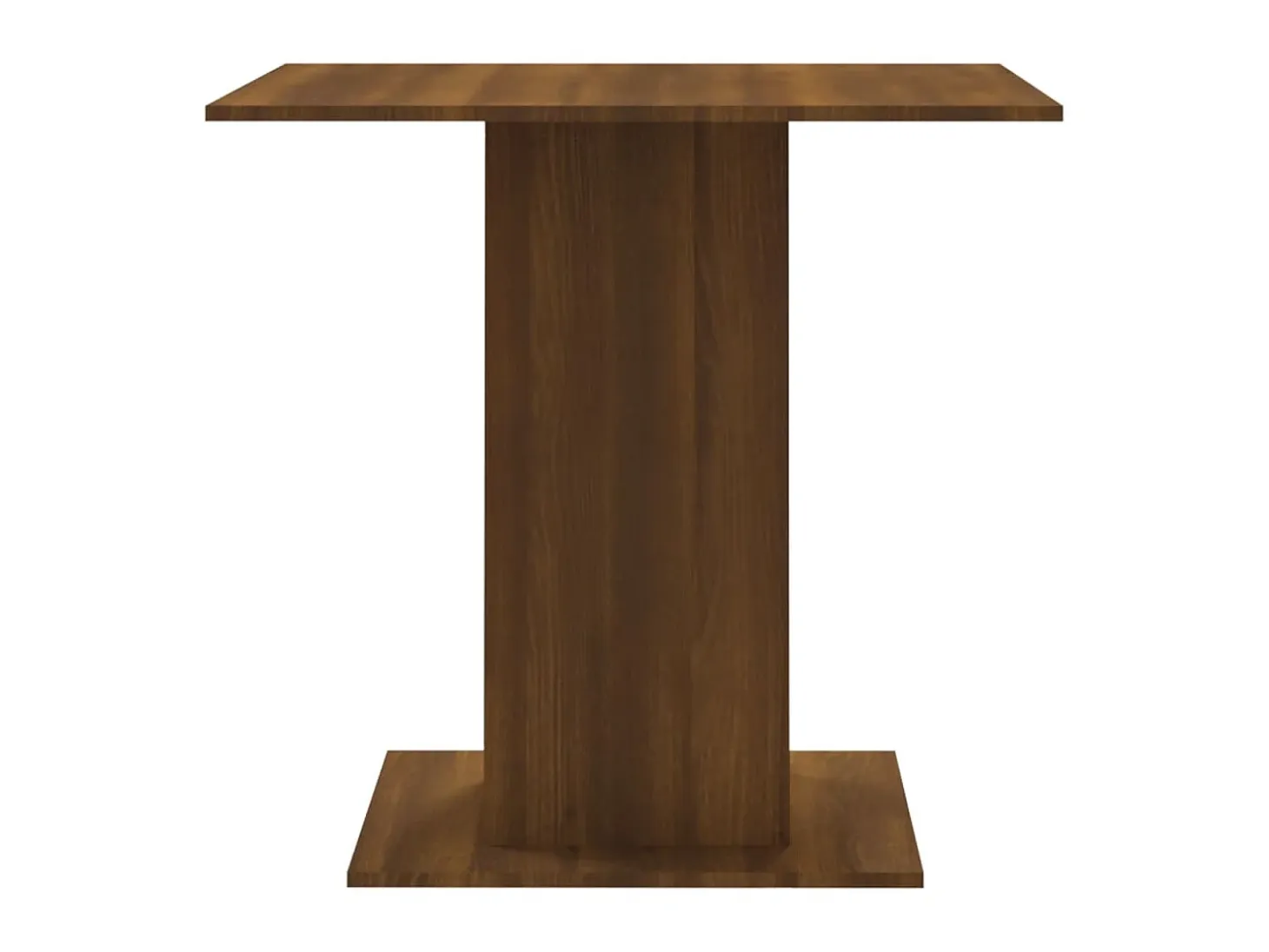Mesa de comedor madera contrachapada roble marrón 80x80x75 cm ES134927