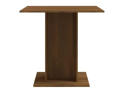 Mesa de comedor madera contrachapada roble marrón 80x80x75 cm ES134927