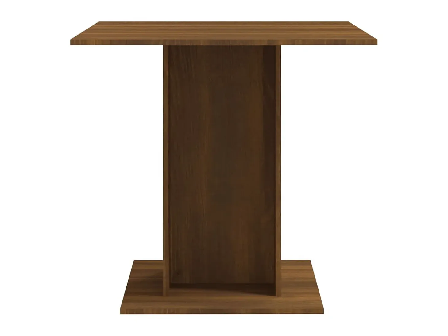 Mesa de comedor madera contrachapada roble marrón 80x80x75 cm ES134927