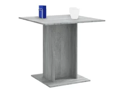 Mesa de comedor madera contrachapada gris Sonoma 80x80x75 cm ES182489