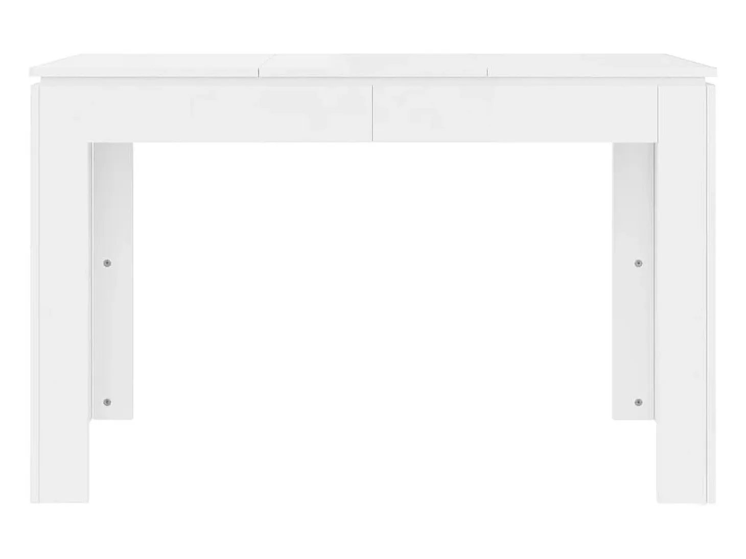 Mesa de comedor madera de ingeniería blanco brillo 120x60x76 cm ES518027