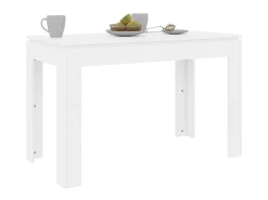 Mesa de comedor madera de ingeniería blanco brillo 120x60x76 cm ES518027