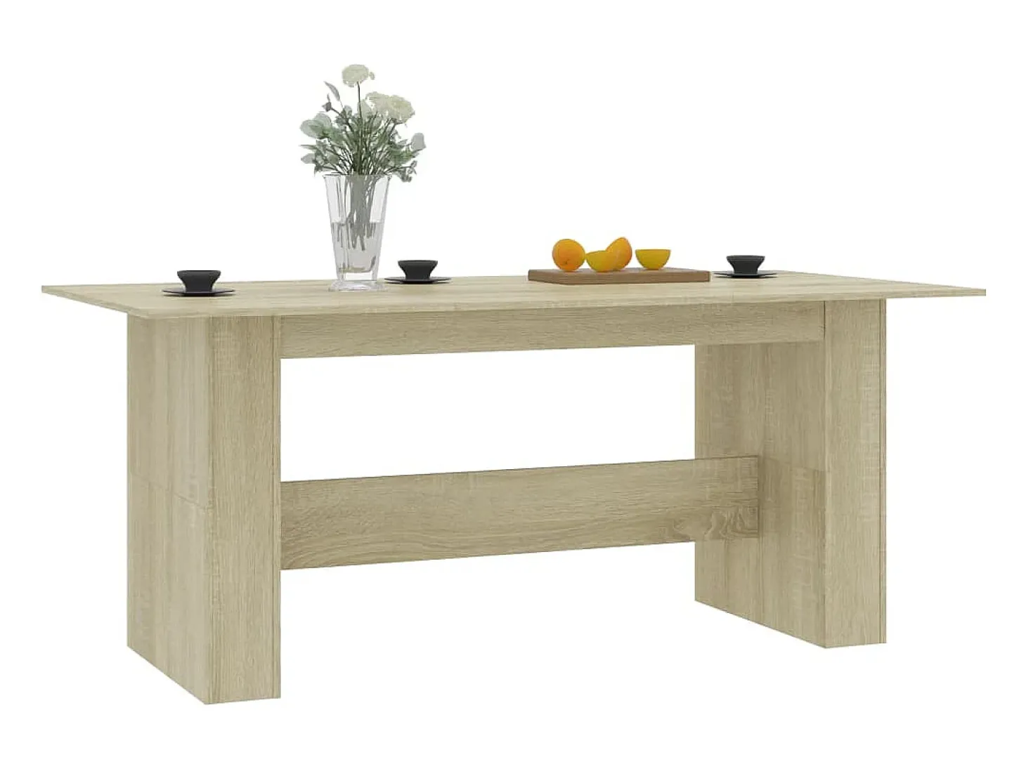 Mesa de comedor madera de ingeniería roble Sonoma 180x90x76 cm ES444539
