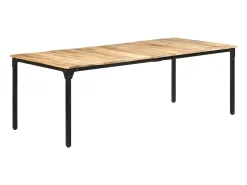 Mesa de comedor madera de mango rugosa 220x100x76 cm
