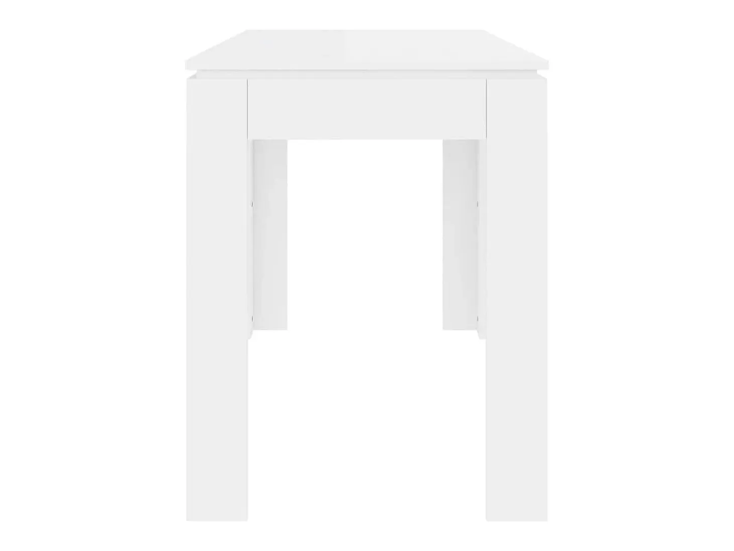 Mesa de comedor madera de ingeniería blanco brillo 120x60x76 cm