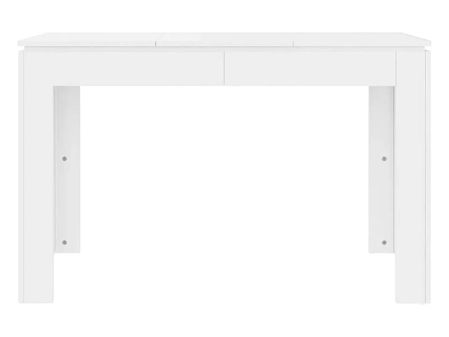 Mesa de comedor madera de ingeniería blanco brillo 120x60x76 cm