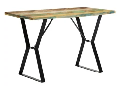 Mesa de comedor madera maciza reciclada 120x60x76 cm