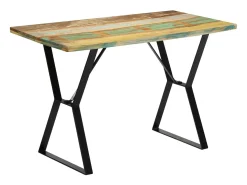 Mesa de comedor madera maciza reciclada 120x60x76 cm