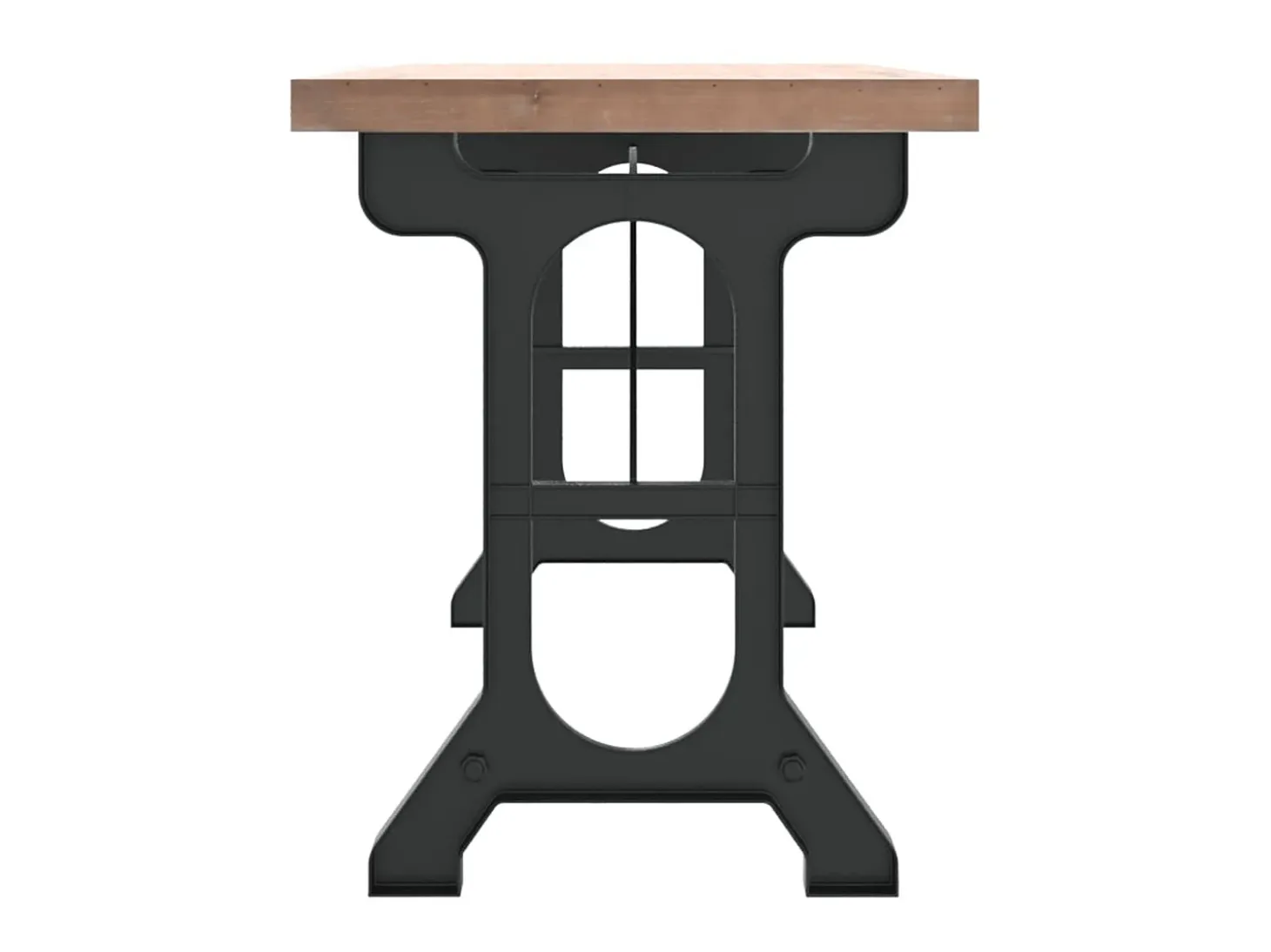 Mesa de comedor madera maciza de abeto y hierro 110x65x82 cm ES323955