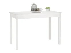 Mesa de comedor madera maciza de pino blanca 110x55x75 cm