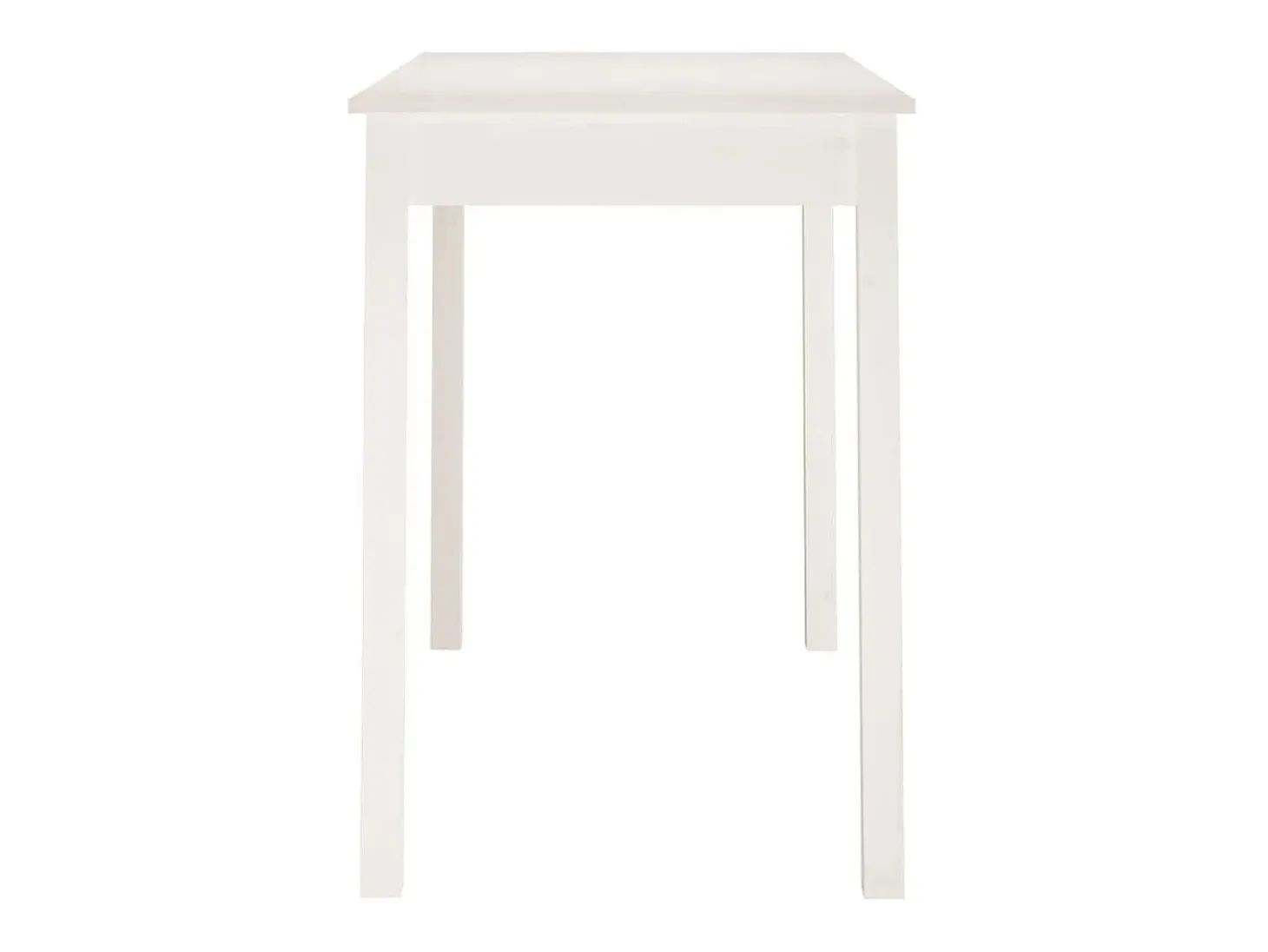 Mesa de comedor madera maciza de pino blanca 110x55x75 cm
