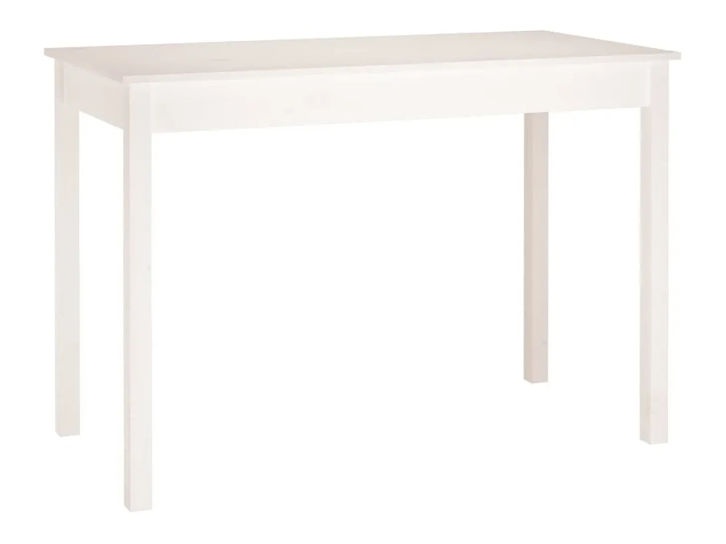 Mesa de comedor madera maciza de pino blanca 110x55x75 cm ES569364