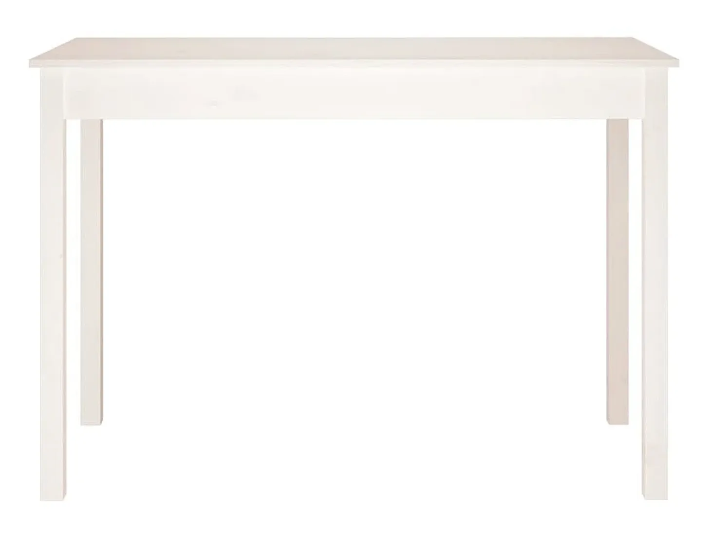 Mesa de comedor madera maciza de pino blanca 110x55x75 cm ES569364