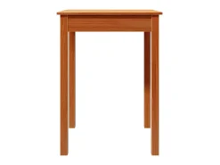 Mesa de comedor madera maciza de pino marrón cera 55x55x75 cm ES383806
