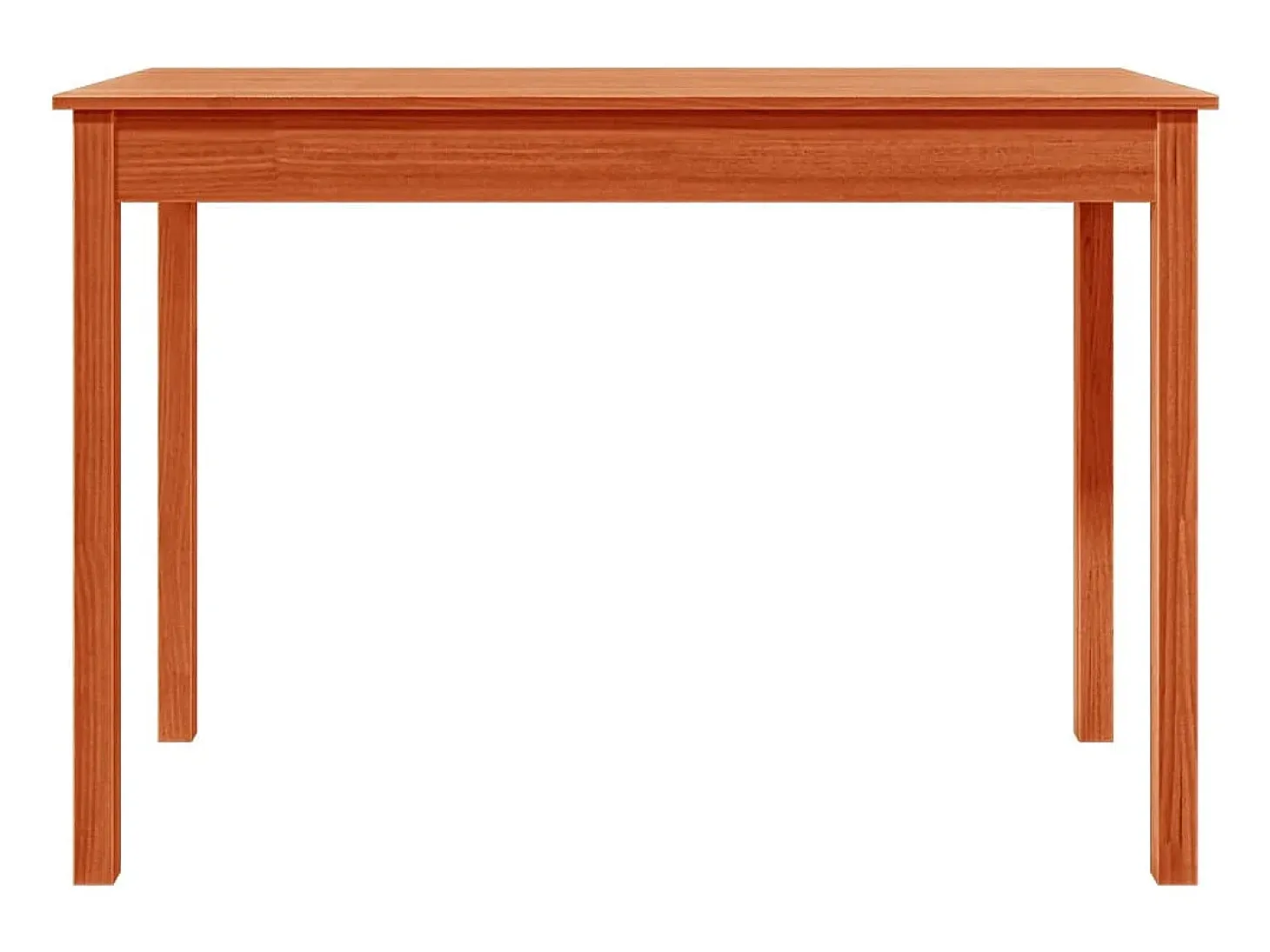 Mesa de comedor madera maciza de pino marrón cera 110x55x75 cm