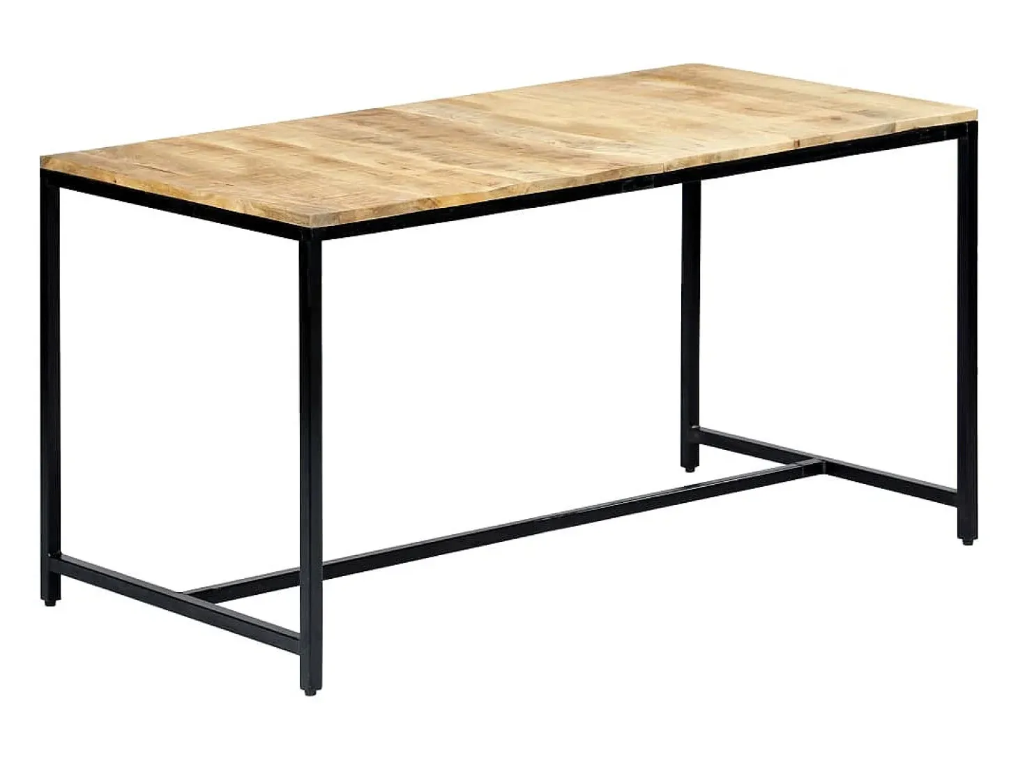 Mesa de comedor madera maciza de mango en bruto 140x70x75 cm