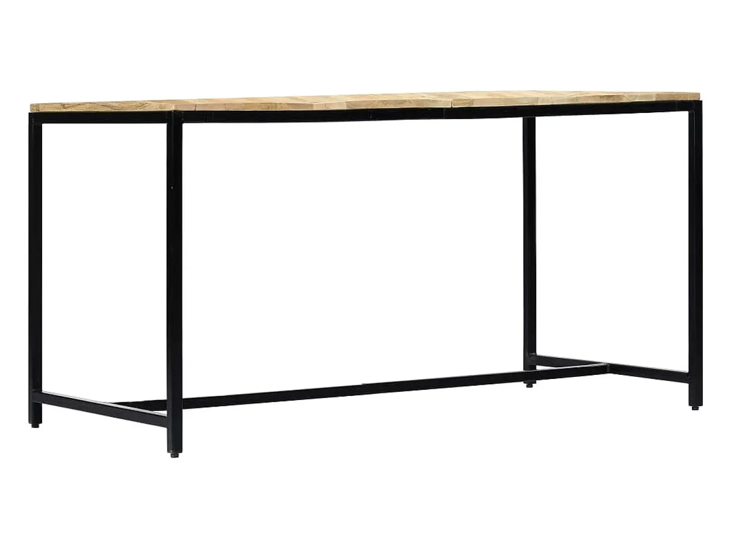 Mesa de comedor madera maciza de mango en bruto 140x70x75 cm