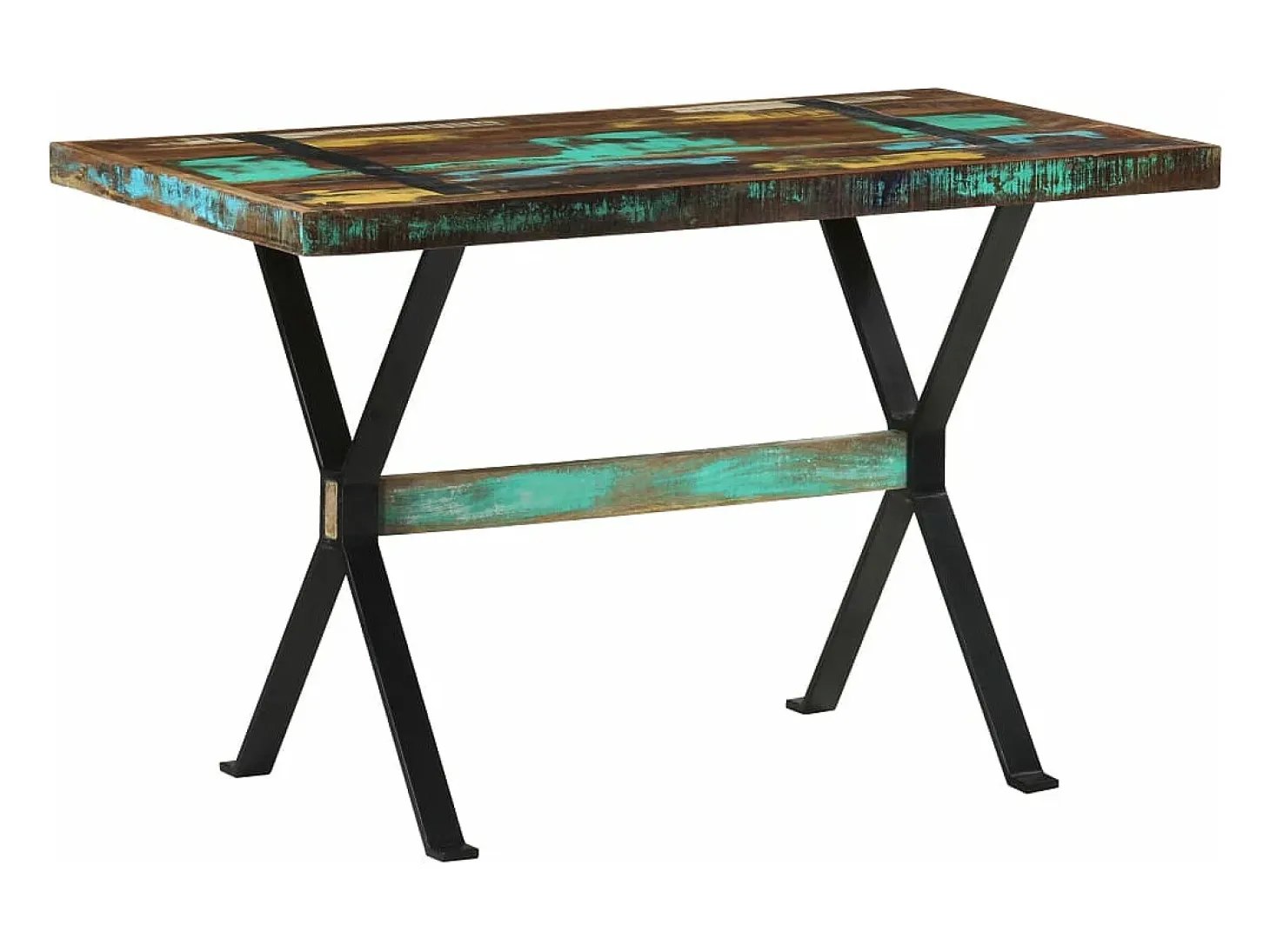 Mesa de comedor madera maciza reciclada 120x60x76 cm