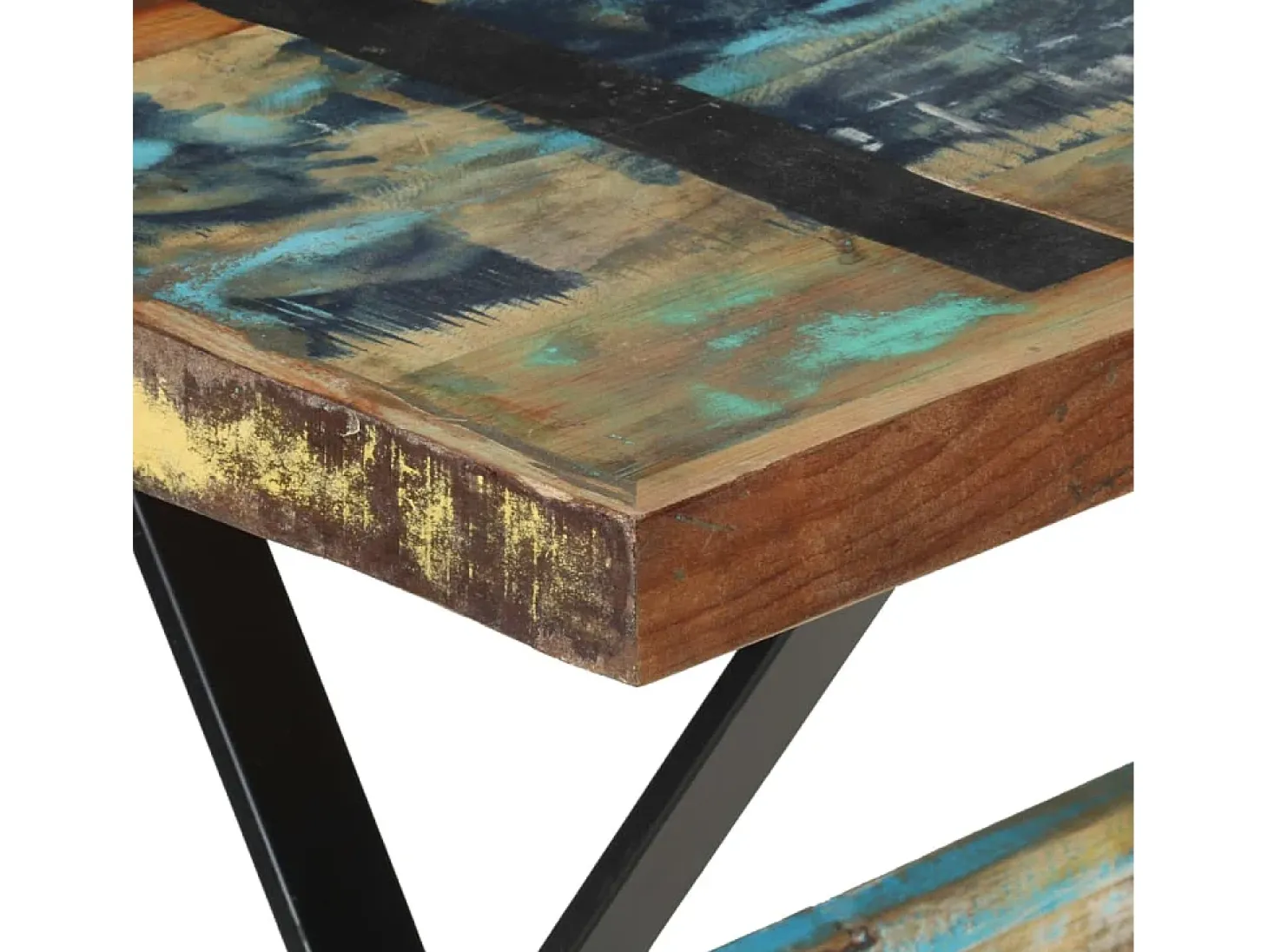 Mesa de comedor madera maciza reciclada 120x60x76 cm