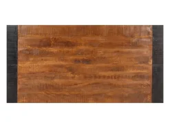 Mesa de comedor madera maciza de mango en bruto 140x70x76 cm