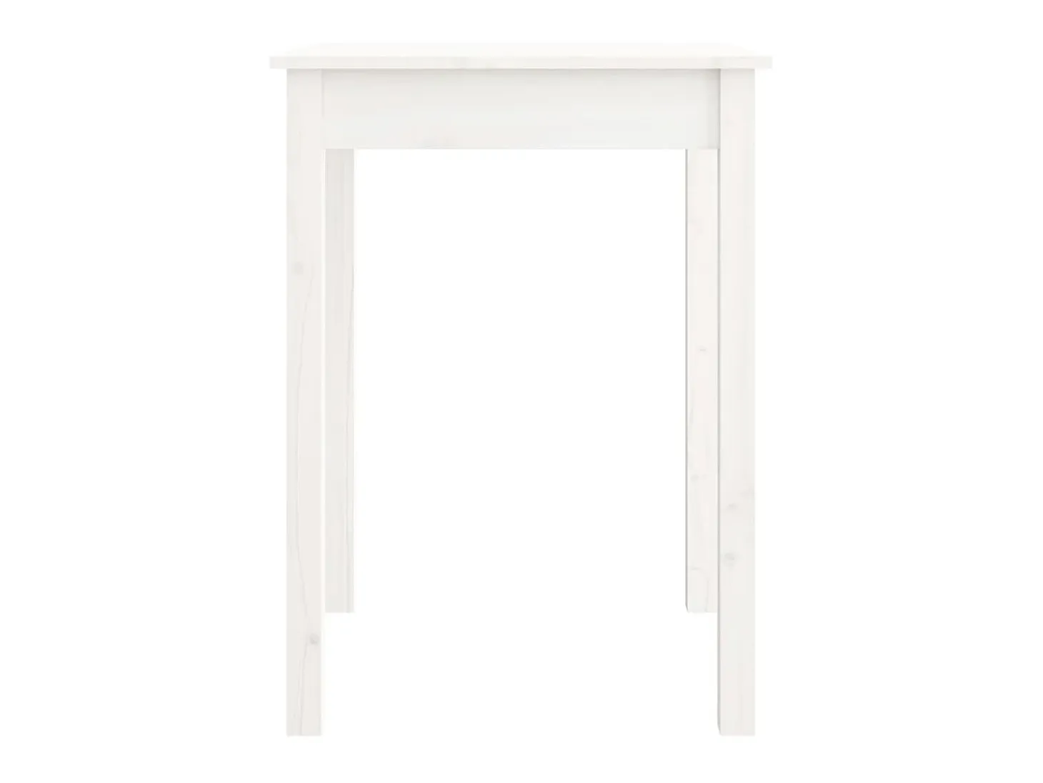 Mesa de comedor madera maciza de pino blanca 55x55x75 cm ES940432