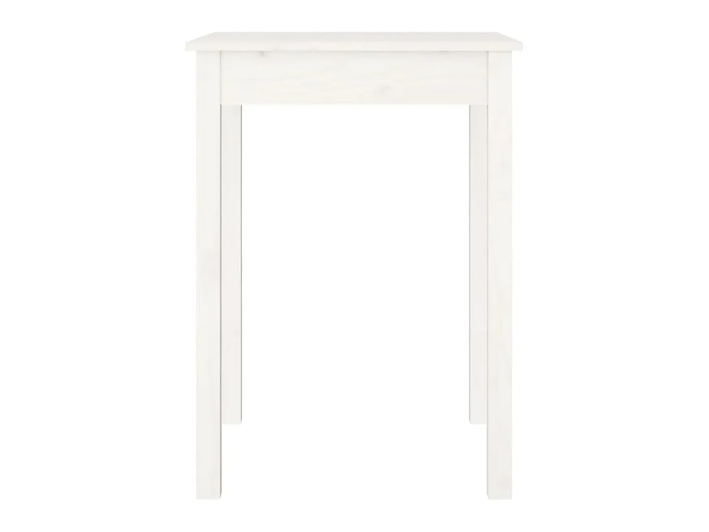 Mesa de comedor madera maciza de pino blanca 55x55x75 cm ES940432