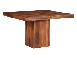 Mesa de comedor madera maciza de acacia 120x120x77 cm